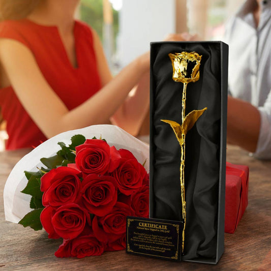Trandafirul Nemuritor Placat Cu Aur 24k - Cel Mai Unic Și Special Cadou🎁